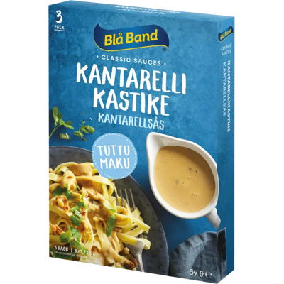 Blå Band Bistro Kantarellikastike 3x18g vähälaktoosinen Blå Band Bistro Kantarellikastike 3x18g vähälaktoosinen