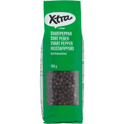 Xtra mustapippuri kokonainen 100 g Xtra mustapippuri kokonainen 100 g