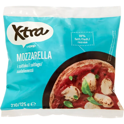 Xtra mozzarellajuusto 210/125g 10% rasvaa Xtra mozzarellajuusto 210/125g 10% rasvaa