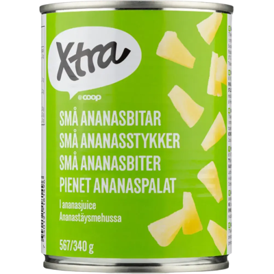 Xtra pienet ananaspalat 567/340 g Xtra pienet ananaspalat 567/340 g