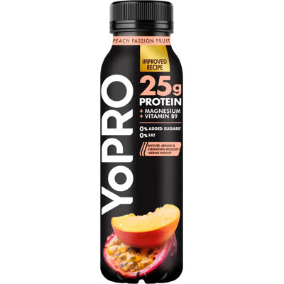 Danone - YoPro - persikka passionhedelmä - laktoositon - juotava jogurtti Danone - YoPro - persikka passionhedelmä - laktoositon - juotava jogurtti