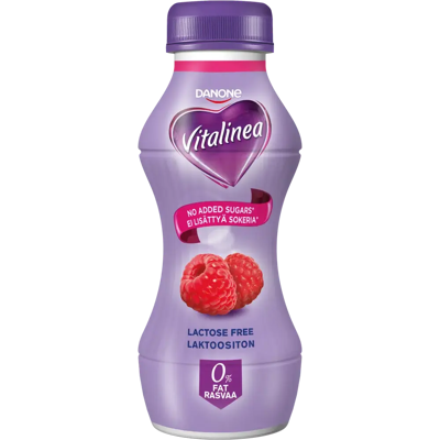 Vitalinea Danone juotava vadelmajogurtti 290g Vitalinea Danone juotava vadelmajogurtti 290g