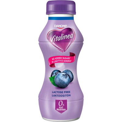 Vitalinea Danone juotava mustikkajogurtti 290g Vitalinea Danone juotava mustikkajogurtti 290g