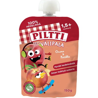 Piltti - Iso Välipala Omena & persikka 150g Piltti - Iso Välipala Omena & persikka 150g
