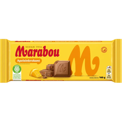 Marabou Apelsinkrokant Suklaalevy 160g Marabou Apelsinkrokant Suklaalevy 160g