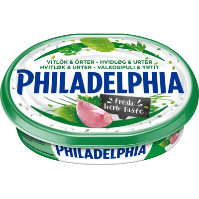 Philadelphia Valkosipuli & yrtit tuorejuusto 200g Philadelphia Valkosipuli & yrtit tuorejuusto 200g