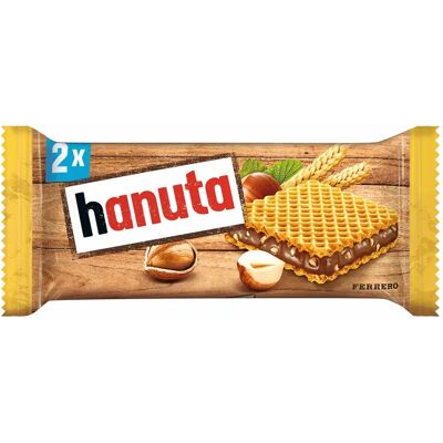 Hanuta rapea vohveli kaakao-hasseöpähkinätäytteellä 44g Hanuta rapea vohveli kaakao-hasseöpähkinätäytteellä 44g
