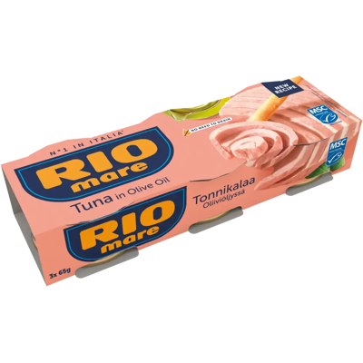 Rio MSC Tonnikala vähässä oliiviöljyssä 3x65/52g Rio MSC Tonnikala vähässä oliiviöljyssä 3x65/52g