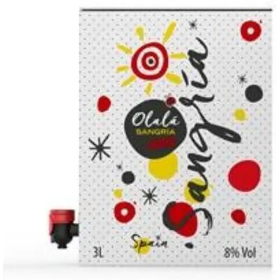 Olala Sangria OLALA Espanjalainen Luomu Sangria 8.0 til-% 3L BIB Olala Sangria OLALA Espanjalainen Luomu Sangria 8.0 til-% 3L BIB