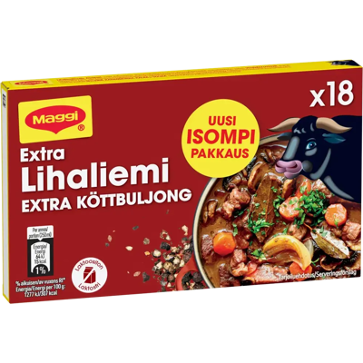 Maggi 180g Extra Lihaliemi liemikuutio 18kpl Maggi 180g Extra Lihaliemi liemikuutio 18kpl