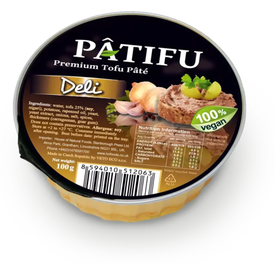 PÂTIFU tofupatee klassinen resepti 100g PÂTIFU tofupatee klassinen resepti 100g