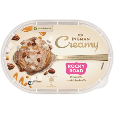 Ingman Creamy Rocky Road Jäätelö 850ml/453g Ingman Creamy Rocky Road Jäätelö 850ml/453g