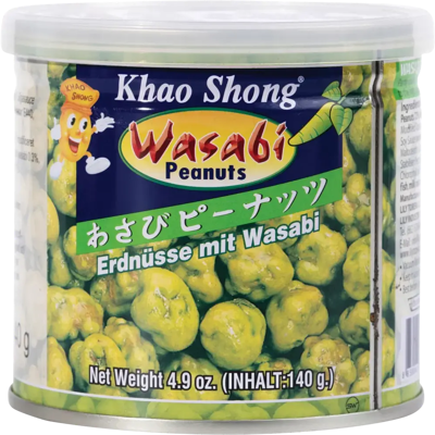 KHAO SHONG Wasabi kuorrutetut maapähkinät 140g KHAO SHONG Wasabi kuorrutetut maapähkinät 140g