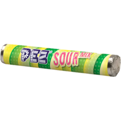 Pez Giant Sour Mix Roll 46g, kirpeitä hedelmänmakuisia makeisia Pez Giant Sour Mix Roll 46g, kirpeitä hedelmänmakuisia makeisia