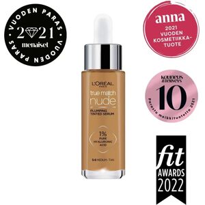 L'Oréal Paris True Match Nude Plumping Tinted Serum 5-6 Medium Tan -meikkivoide 30 ml L'Oréal Paris True Match Nude Plumping Tinted Serum 5-6 Medium Tan -meikkivoide 30 ml