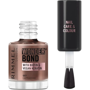 Rimmel London Rimmel Wonderbond Nail Polish 12 ml, 007 Cappuccino kynsilakka Rimmel London Rimmel Wonderbond Nail Polish 12 ml, 007 Cappuccino kynsilakka