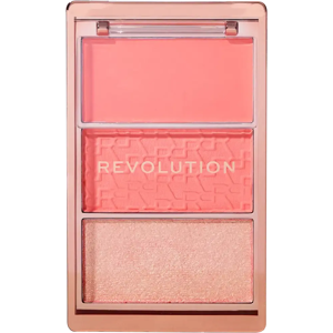 Makeup Revolution poskipuna- ja korostusmeikkipaletti 3 sävyä authentic peach Makeup Revolution poskipuna- ja korostusmeikkipaletti 3 sävyä authentic peach