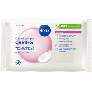 NIVEA Kasvopuhdistuspyyhkeet - Lempeät, 25 kpl, kuiva iho NIVEA Kasvopuhdistuspyyhkeet - Lempeät, 25 kpl, kuiva iho