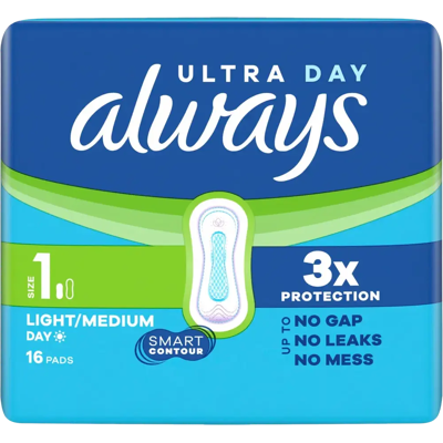 Always 16kpl Ultra Day Light/Medium S1 terveysside Always 16kpl Ultra Day Light/Medium S1 terveysside