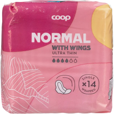Coop siivellinen ultraohut side normaali 14 kpl Coop siivellinen ultraohut side normaali 14 kpl