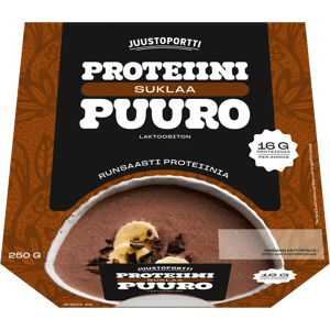 Juustoportti Proteiini-suklaapuuro 250 g laktoositon Juustoportti Proteiini-suklaapuuro 250 g laktoositon