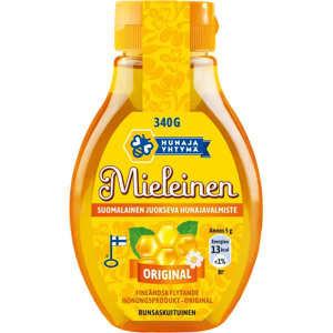 Mieleinen suomalainen juokseva hunajavalmiste original 340g Mieleinen suomalainen juokseva hunajavalmiste original 340g