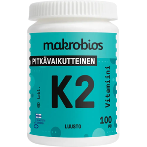 Makrobios K2 vitamiini 60 tablettia 21g Makrobios K2 vitamiini 60 tablettia 21g