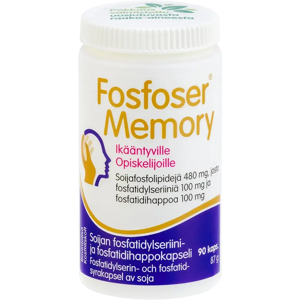 Fosfoser Memory fosfatidylseriinikapseli soijasta 90 kaps Fosfoser Memory fosfatidylseriinikapseli soijasta 90 kaps