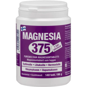 Magnesia 375 pureskeltava magnesiumtabletti - Ravintolisä Magnesia 375 pureskeltava magnesiumtabletti - Ravintolisä