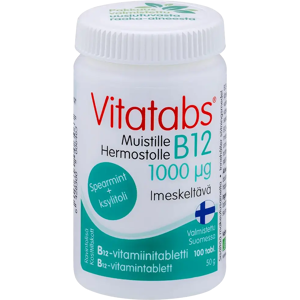 Vitatabs B12 Spearmint 1000 µg B12-vitamiinitabletti 100 tabl Vitatabs B12 Spearmint 1000 µg B12-vitamiinitabletti 100 tabl