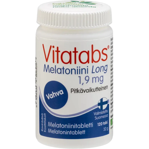 Vitatabs Melatoniini Long 1,9mg pitkävaikutteinen 120 tabl. Vitatabs Melatoniini Long 1,9mg pitkävaikutteinen 120 tabl.