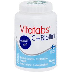 Vitatabs C + Biotiini kromi-biotiini-C-vitamiinitabletti 200 tabl Vitatabs C + Biotiini kromi-biotiini-C-vitamiinitabletti 200 tabl