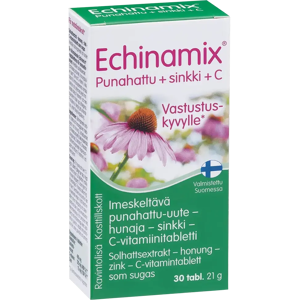 Echinamix Punahattu + sinkki + C 30 tabl Echinamix Punahattu + sinkki + C 30 tabl