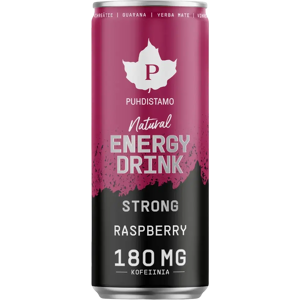 Puhdistamo Natural Energy Drink Strong Raspberry 330 ml Puhdistamo Natural Energy Drink Strong Raspberry 330 ml