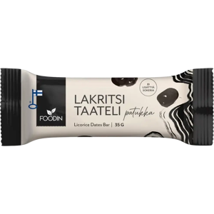 Foodin Lakritsitaatelipatukka 35g Foodin Lakritsitaatelipatukka 35g