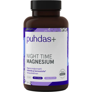 Puhdas+ Night Time Magnesiumglysinaatti 120 kapseli - Ravintolisä Puhdas+ Night Time Magnesiumglysinaatti 120 kapseli - Ravintolisä