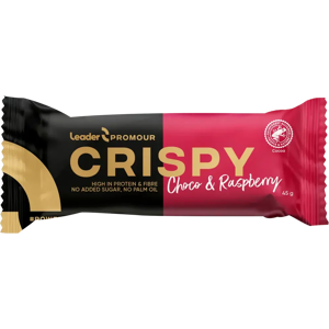 Leader Promour Crispy maitosuklaa & vadelma proteiinipatukka 45 g Leader Promour Crispy maitosuklaa & vadelma proteiinipatukka 45 g