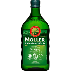 Möller Kalanmaksaöljy Natural Omega-3 Vitamiinit A-D-E ravintolisä 500ml Möller Kalanmaksaöljy Natural Omega-3 Vitamiinit A-D-E ravintolisä 500ml