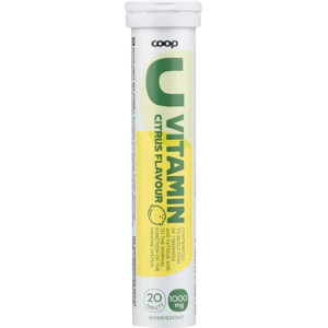 Coop C-vitamiini 1000mg Citrus poretabletti 20 kpl Coop C-vitamiini 1000mg Citrus poretabletti 20 kpl