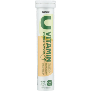 Coop C-vitamiini 1000mg Appelsiini poretabletti 20 kpl Coop C-vitamiini 1000mg Appelsiini poretabletti 20 kpl