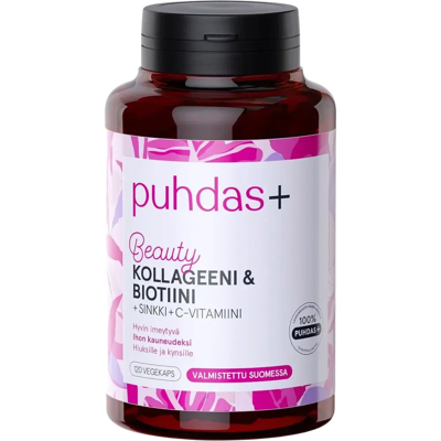 Puhdas+ Kollageeni & biotiini 50g/120kaps Puhdas+ Kollageeni & biotiini 50g/120kaps
