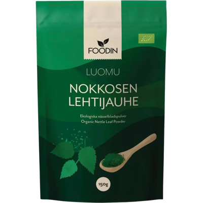 Foodin Nokkosen lehtijauhe, luomu 150g Foodin Nokkosen lehtijauhe, luomu 150g