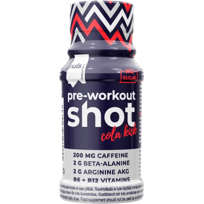 Puls PRE-Workout Shot Cola Kick 60 ml Puls PRE-Workout Shot Cola Kick 60 ml