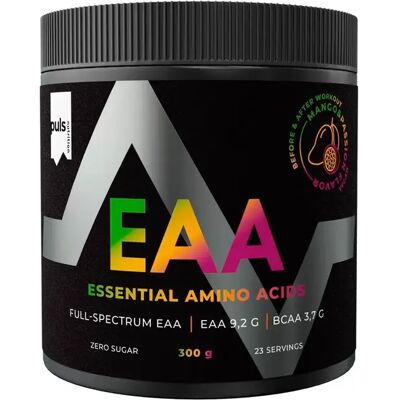 Puls EAA 300 g mangon ja passionhedelmän makuinen EAA aminohappojuomajauhe Puls EAA 300 g mangon ja passionhedelmän makuinen EAA aminohappojuomajauhe