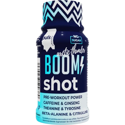 Puls Nutrition Boom pre-workout shotti Arctic thunder 60ml Puls Nutrition Boom pre-workout shotti Arctic thunder 60ml