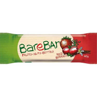 Leader Barebar marja-taatelipatukka Red berries 40 g Leader Barebar marja-taatelipatukka Red berries 40 g
