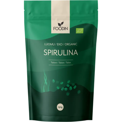 Foodin Spirulina-tabletit luomu 150g Foodin Spirulina-tabletit luomu 150g