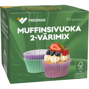 Fredman muffinssivuoka 2-värimix 24 kpl Fredman muffinssivuoka 2-värimix 24 kpl