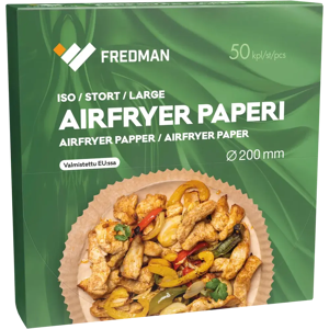 Fredman iso airfryer paperi 200mm 50kpl Fredman iso airfryer paperi 200mm 50kpl