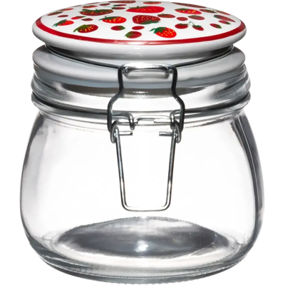 Marjukka Lasipurkki patenttikansi mansikka 500 ml Marjukka Lasipurkki patenttikansi mansikka 500 ml